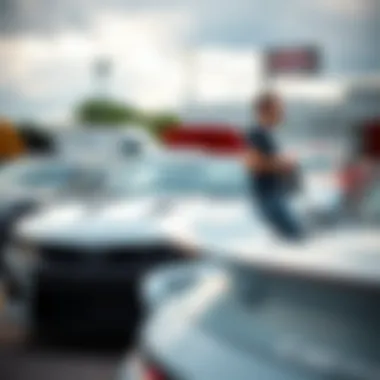 An enthusiastic Camaro owner displaying their vehicle at a local car meet