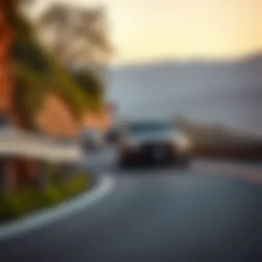 Dynamic Performance on Scenic Road Dynamic performance on a scenic road with a two-door car