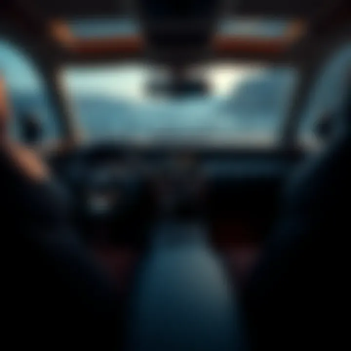 Interior view highlighting the luxurious cabin features and advanced infotainment system