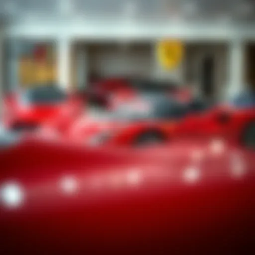 Luxurious Ferrari model showcased at a San Diego dealership
