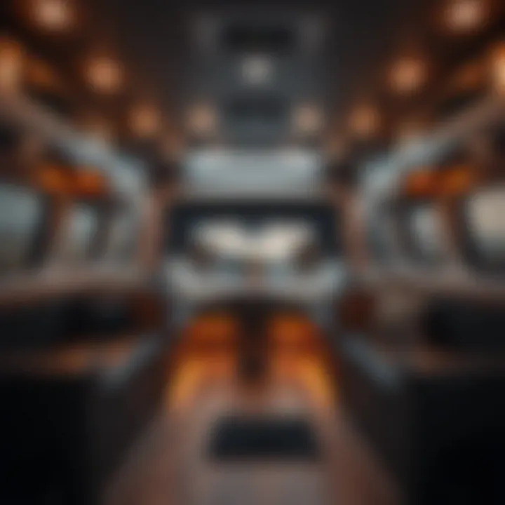 Space Efficiency in the Interior Layout Interior layout of the Starcraft truck camper highlighting space efficiency