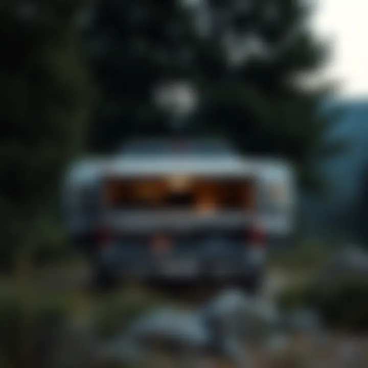 Starcraft Truck Camper in a Scenic Setting Starcraft truck camper in a scenic camping location surrounded by nature