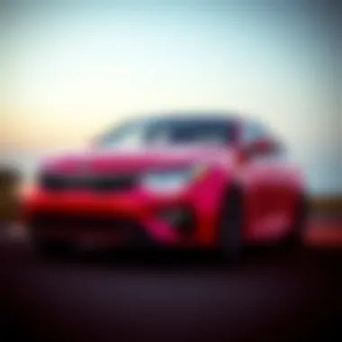Kia Optima on the road highlighting its performance