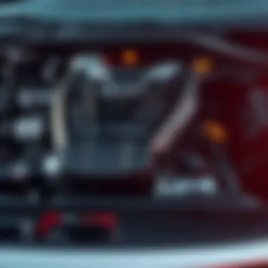 Detailed view of the turbocharged engine