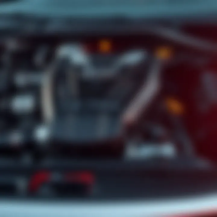 Detailed view of the turbocharged engine