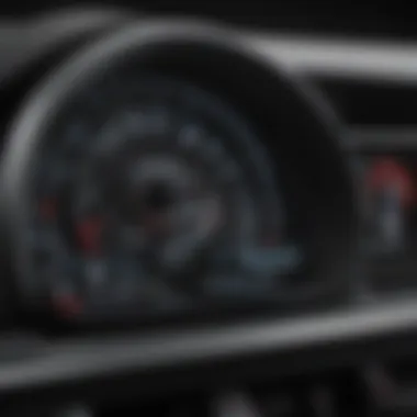 A close-up of an Audi dashboard featuring advanced technology