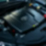 Close-up view of Toyota Camry SE engine