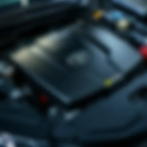 Close-up view of Toyota Camry SE engine