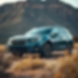 Subaru Outback parked in a scenic Albuquerque landscape