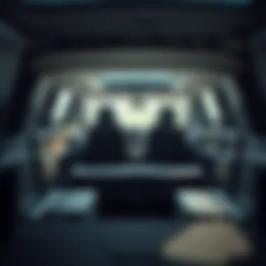 Minivan interior showcasing versatile seating and storage options