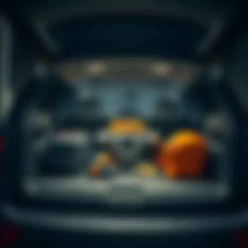 Spacious SUV trunk filled with luggage