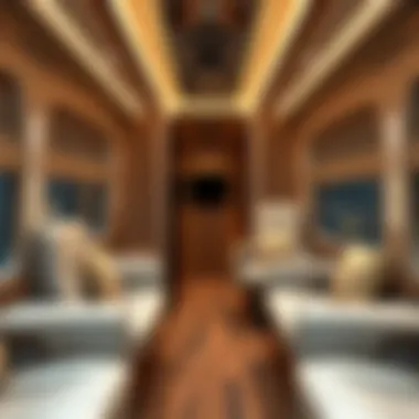 Luxurious Interior Layout of the Freightliner Haulmark Motorcoach Interior layout highlighting luxury and space in the Freightliner Haulmark Motorcoach
