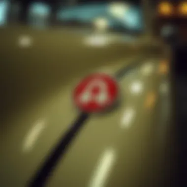 Emission reduction symbol on an older vehicle