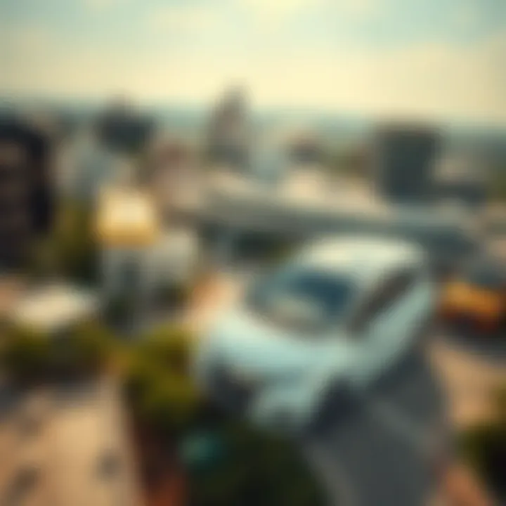 Market Relevance of Honda Fit in Austin Aerial view of Austin highlighting Honda Fit's market relevance