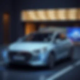 A sleek Hyundai compact car showcasing modern design and technology.
