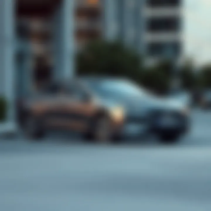 A stylish Hyundai sedan parked in an urban environment.