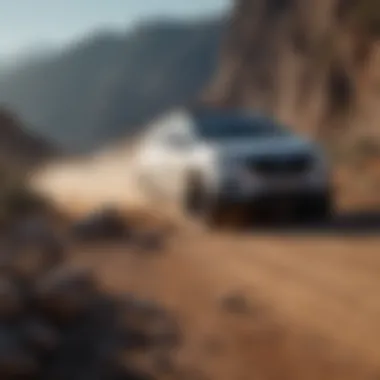 Hyundai Veracruz SUV Performance on Rugged Terrain Hyundai Veracruz on rugged terrain demonstrating performance capabilities