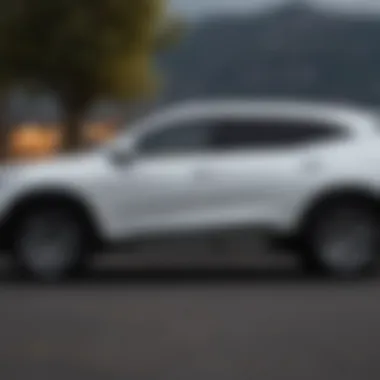 Sleek Design of Hyundai Veracruz SUV Side view of Hyundai Veracruz showcasing its sleek design