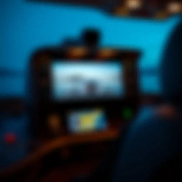 Pilot's dashboard featuring a 12V TV