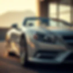 Exterior view showcasing the sleek design of the 2015 Mercedes-Benz SL400.