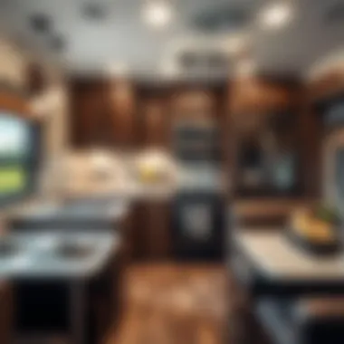 Feature-Rich Kitchen of Keystone Premier 34BIPR Feature-rich kitchen setup in the Keystone Premier 34BIPR