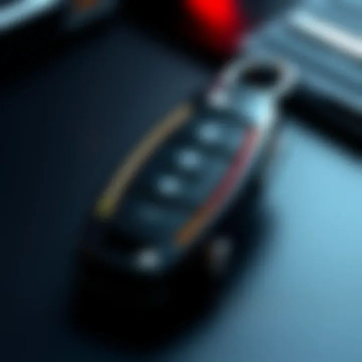 Kia key fob showcasing design features