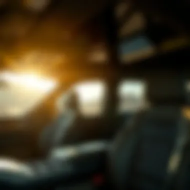 Premium material finishes in King Ranch Explorer interior