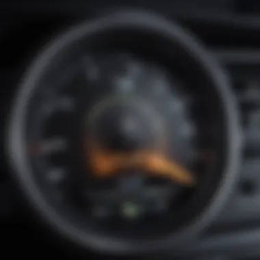 Dashboard of a high-end car displaying advanced fuel efficiency technology