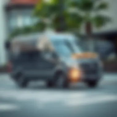 Mercedes-Benz Cargo Van 3500 in Action Mercedes-Benz Cargo Van 3500 in action transporting goods