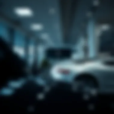 Customer Service Experience at the Dealership Interior view of the Mercedes dealership highlighting customer service areas