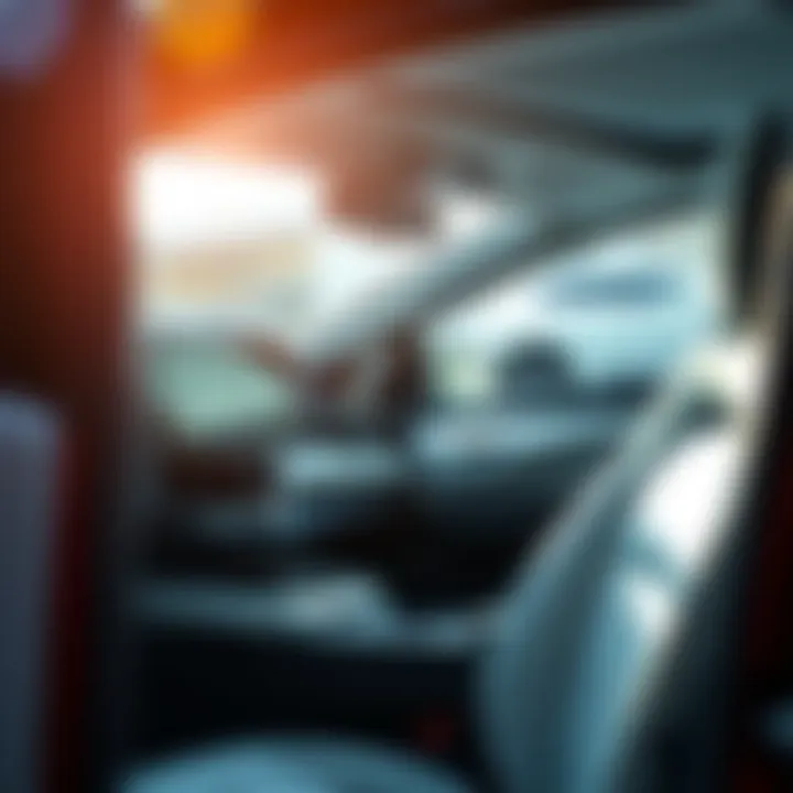 Interior view of Mitsubishi MiEV 2020 focusing on technology features