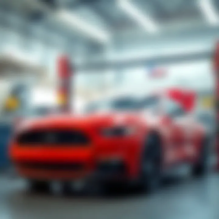 Inside an Automotive Alignment Shop An automotive alignment shop in action