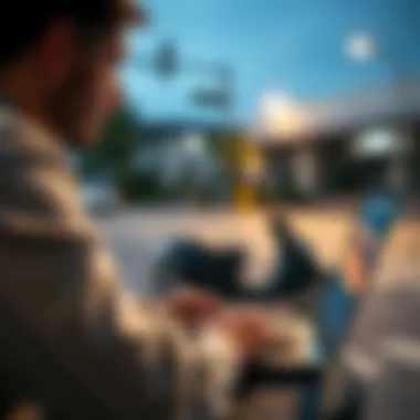 Exploring Online Listings for Used Scooters A user browsing online scooter listings on a laptop