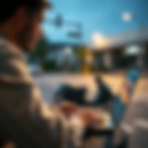 Exploring Online Listings for Used Scooters A user browsing online scooter listings on a laptop