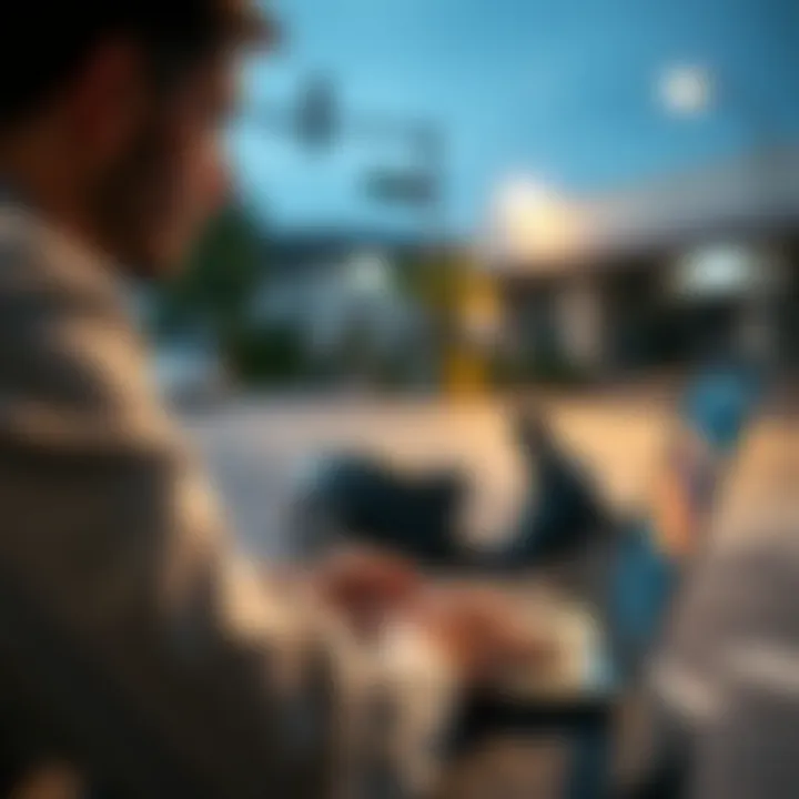 Exploring Online Listings for Used Scooters A user browsing online scooter listings on a laptop