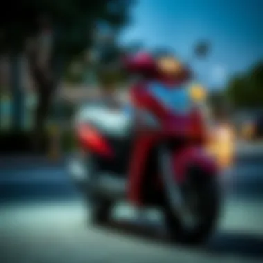 Inspecting the Condition of a Used Scooter Detailed inspection of a used scooter