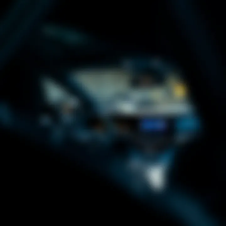 Technology Features in the Nissan Maxima Interior Interior view of Nissan Maxima highlighting technology features.