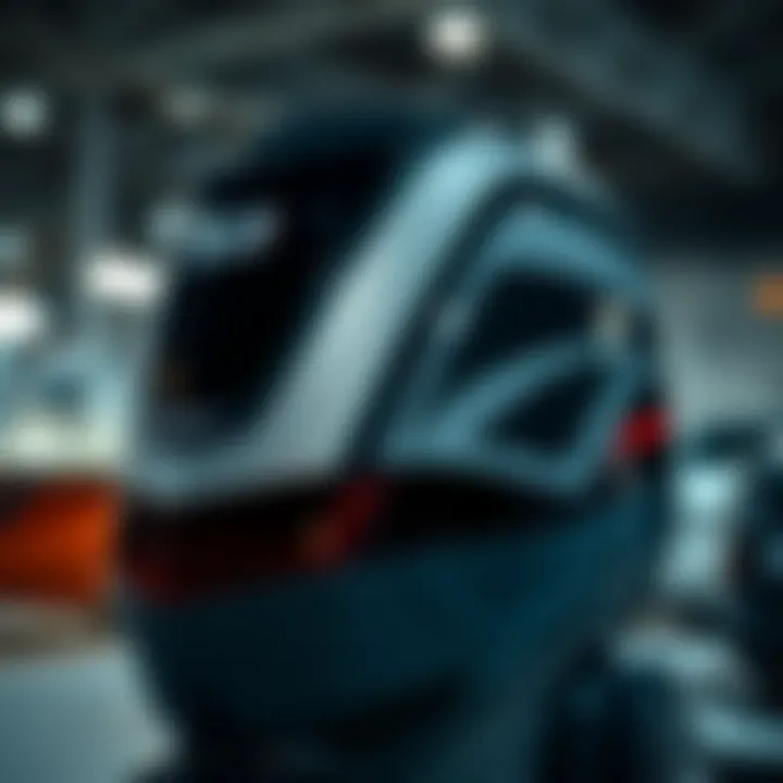 Modern Outboard Motor Technology A close-up view of a modern outboard motor showcasing its advanced technology and design.