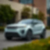 Sleek exterior of the Range Rover Evoque R-Dynamic SE showcasing its modern design.