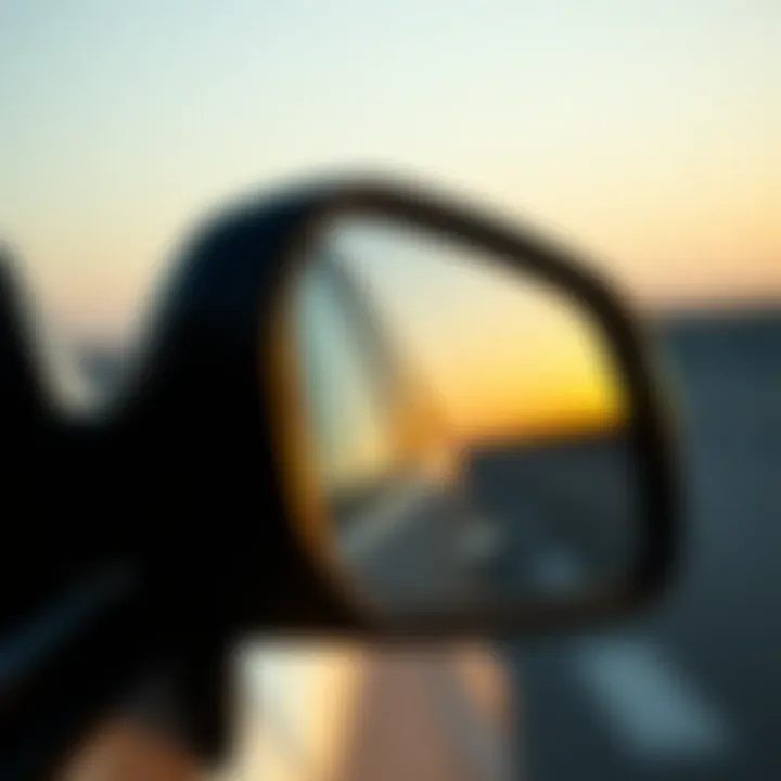 Close Up of Repaired Side Mirror Close up of repaired side mirror