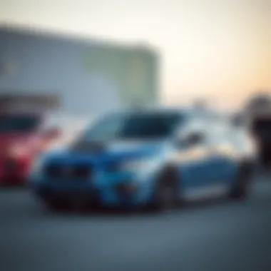 Comparative display of Subaru Impreza alongside competitors