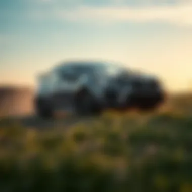 Subaru Impreza Tackling Rural Terrain Subaru Impreza navigating a rural landscape