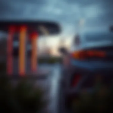 Ioniq 5 charging at a modern EV station