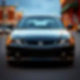 Front view of a 2000s Honda Civic showcasing its sleek design.