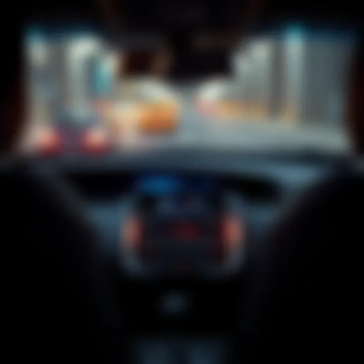 Technological Advancements in Honda Civic Interiors Interior dashboard of a Honda Civic from the 2000s displaying technological advancements.
