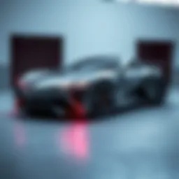 Futuristic design of Toyota's concept car showcasing sleek lines and innovative features