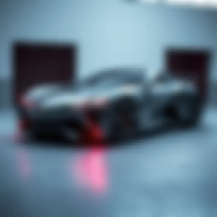 Futuristic Design of Toyota's Concept Car Futuristic design of Toyota's concept car showcasing sleek lines and innovative features