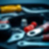 Close-up of a door ding kit showcasing tools and components