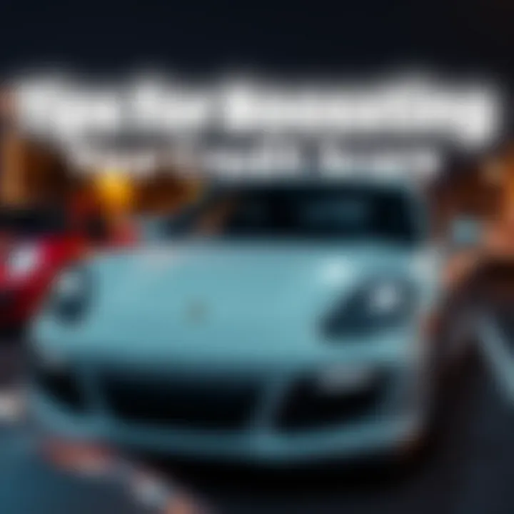 Tips for Boosting Your Credit Score Infographic showcasing tips for improving credit scores for car buyers