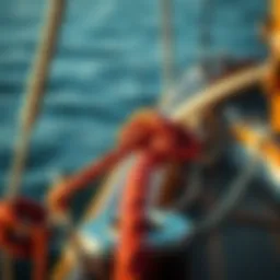An intricate diagram showing sailing knots and their uses